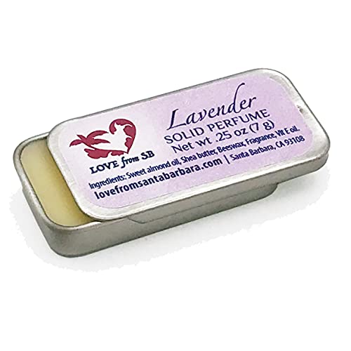 Compact Personal Lavender Solid Perfume | Luxurious Artisan Spa Gift for Her | Convenient, fits in your purse or travel bag | Lavender Perfume
