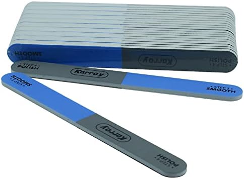 Nail File and Buffer for Natural Nails Dual Sided 4 Steps Shorten-Shape-Smooth-Polishing Nail Tools 20pcs