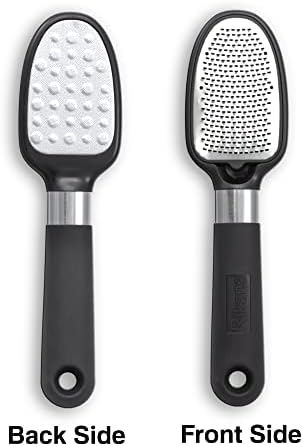 Rikans Foot File Foot Rasp Callus Remover Dead Skin Remover Double Sided Foot Scrubber Foot Care Pedicure Tool to Remove Hard Skin Can Be Used Wet or Dry Skin High Grade Stainless Steel File