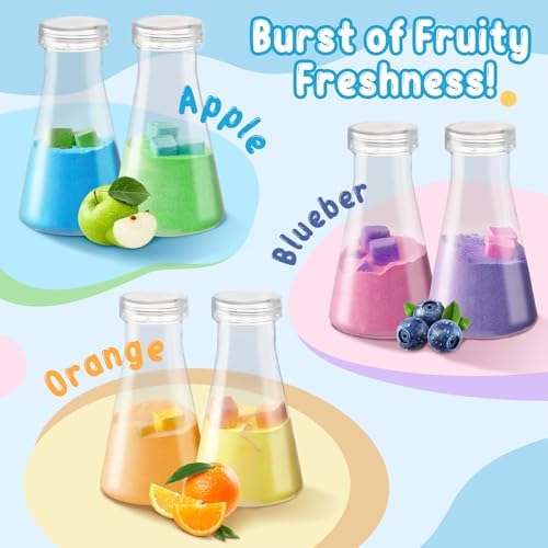 Kids Bath Bombs Potions Kit with 12PCS Surprise Toys Inside & 6PCS Bubble Bath Bottles for Toddlers (Glow)