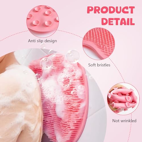 Shower Foot Back Scrubber Massage Pad, 2025 New Shower Foot Mat Non-Slip Suction Cups Foot Back Cleaning Pad for Massage and Scrubbing for Shower (Green)