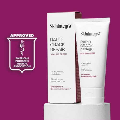 Rapid Crack Repair Cream, 25% Urea with Lactic Acid, Heals Cracked Heels and Diabetic Feet, Post-Surgery Scar Care, Fragrance-Free Barrier Cream, 3 oz