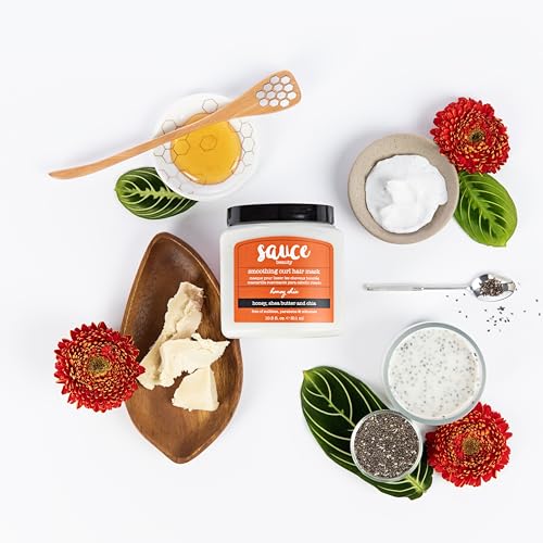 SAUCE BEAUTY Hair Mask, Honey Chia Smoothing Curl Mask for Dry Hair (10.5 Fl Oz) Hydrating, Anti Frizz Softener with Shea Butter, Honey & Chia for Naturally Curly, Wavy & Coily Hair Care
