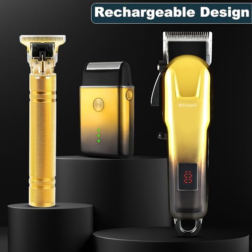 Hair Clippers Set for Men,Hair Clipper Trimmer with LED Display, Professional Cordless Hair Clipper Shaver Beard Trimmer, Hair Cutting Machine for Men, Holiday Gift for Him Father's Day Gift