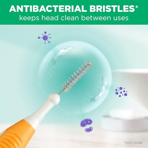 GUM Proxabrush Go-Betweens - Ultra Tight - Interdental Brushes - Soft Bristled Dental Picks for Plaque Removal Health - Safe for Braces & Dental Devices, 10ct (Pack of 6)