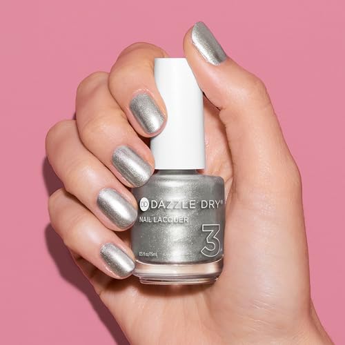 Dazzle Dry Nail Lacquer (Step 3) - Love Potion - A true metallic silver. Full-coverage metallic. (0.5 fl oz)