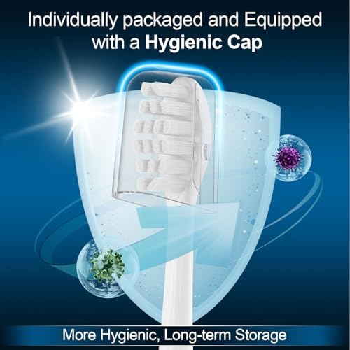 Replacement Toothbrush Heads 10 Pack Compatible with Gleem Electric Toothbrush, 5Black+ 5White