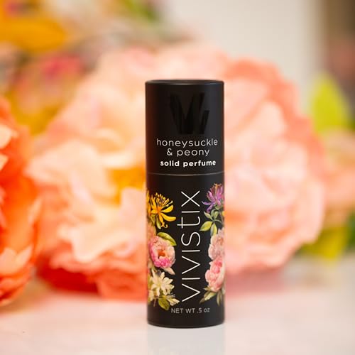 Solid Perfume Stick | Honeysuckle + Peony scent | Portable, clean, fresh, sweet, floral, travel perfume | Made in the USA | No parabens, phthalates, or preservatives