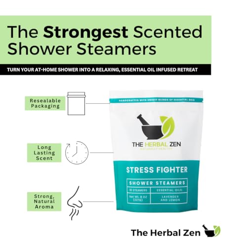 Stress Fighter Shower Steamers Aromatherapy with Essential Oils, Made in the USA Shower Bombs, Shower Bomb Aromatherapy, Relaxing Gifts for Women, Spa Day Gift, Mothers Day Gift