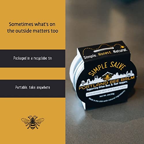 Portland Bee Balm Simple Salve All Natural Handmade Beeswax Based Hand Moisturizer