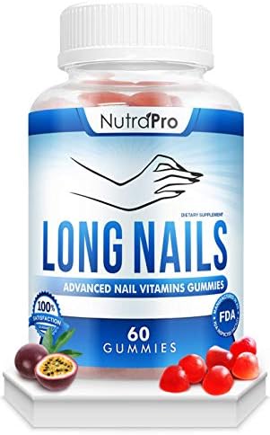 NutraPro Nail Growth Vitamins for Stronger Nail - No More Chipped Nails.Nail Strengthener and Growth Supplement Gummies – Grow Strong Long Nails with Biotin and Collagen Gummies.