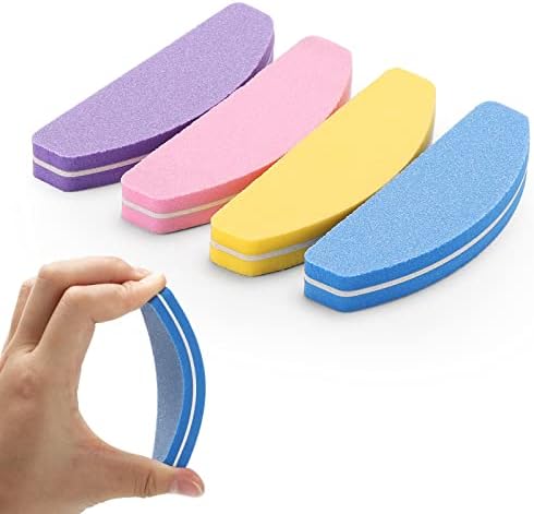 80 Count Mini Nail Buffers Kit, 100/180 Grit Buffing Blocks Small Nail Files for Acrylic and Natural Nails