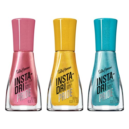Sally Hansen Insta-Dri Pride 3 Pack - Pansexual Trio, 3 x 0.3oz