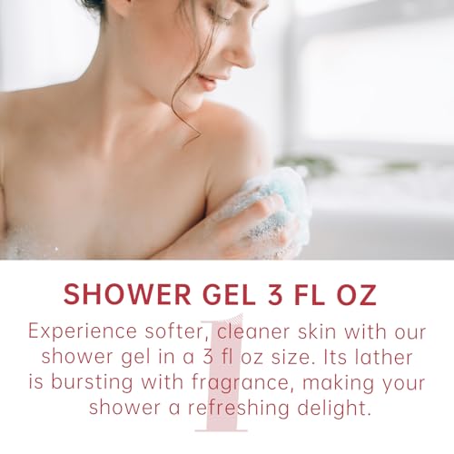 Bath Gift for Women and Girls, Japanese Cherry Blossom Spa Set With Natural Extracts, 3PCS Set - Shower Gel, Lotion, Mist, Personal Self Care Kit, Body Care Travel Set