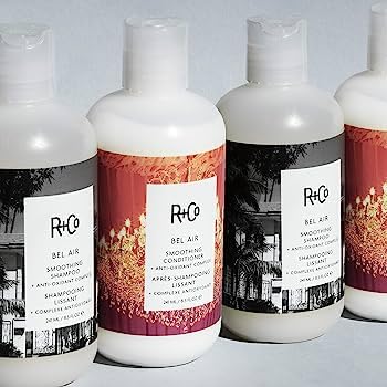 R+Co Bel Air Smoothing Shampoo and Conditioner Set (8.5 Oz) + R+Co Bonus Deluxe Sample (.5 Oz) | Body + Shine + Smoothing for All Hair Types | Vegan + Cruelty-Free |