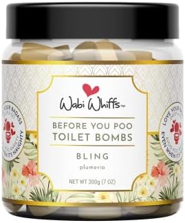 Fizzing Toilet Bombs – Bling | Natural Bathroom Deodorizer | Odor Eliminator Tablets for Freshness & Cleanliness | Eco-Friendly Septic Safe Tablets | 60 Count |