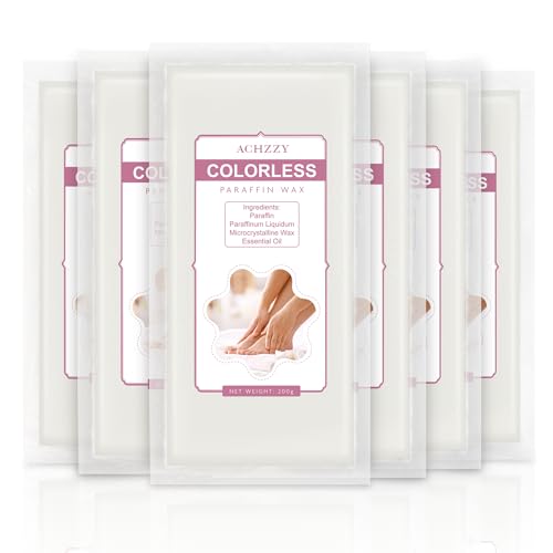 Natural Paraffin Wax Refills, 6 Pack Paraffin Wax Blocks of Unscented for Paraffin Bath, Paraffin Wax for Hand and Feet for Deep Hydration, Moisturizing and Nourish (Unscented)