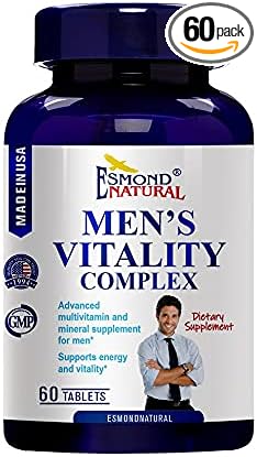 Men's Vitality Complex (Advanced Multivitamin and Mineral Supplement for Men. Supports Energy and Vitality), GMP, Natural Product Assn Certified, Made in USA - 60 Tablets