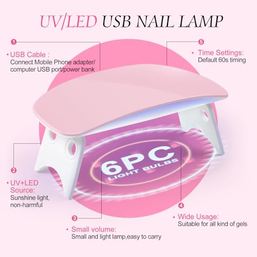 Acrylic Nail Kit with Drill and U V Light, Professional Acrylic Nail Kits with Everything 3PC Powder 24PC Glitter 200Pcs Nail Tips Nails Art Decoration DIY Home Salon