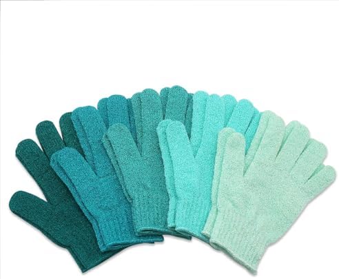 MIG4U Shower Exfoliating Scrub Gloves, Bathing Gloves Body Wash Dead Skin Removal Deep Cleansing Sponge Loofah for Women Men