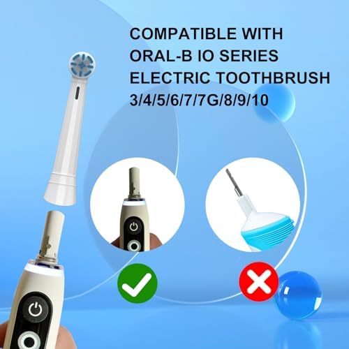 Replacement Toothbrush Head Compatible with Oral B IO, Replacement Heads for Oral B IO 3 4 5 6 7 7G 8 9 10 Series Electric Toothbrushes, White, 12 Count