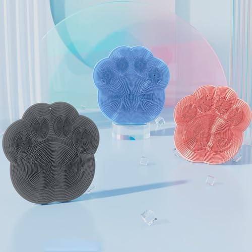 Shower Foot Scrubber Mat,Shower Foot and Back Scrubber with Suction Cups,Back Scrubber for Washer with Storage Hooks,Massager Cleaner Wash Brush(Gray)