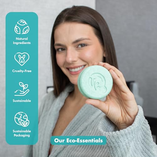 Tree Bottle Peppermint Essential Oils + Biotin Shampoo Bar - For Hair Growth, Strengthening, Thickening & Volumizing Shampoo for Women and Men - Free of Parabens & Sulfates - Made in USA - 4.5oz