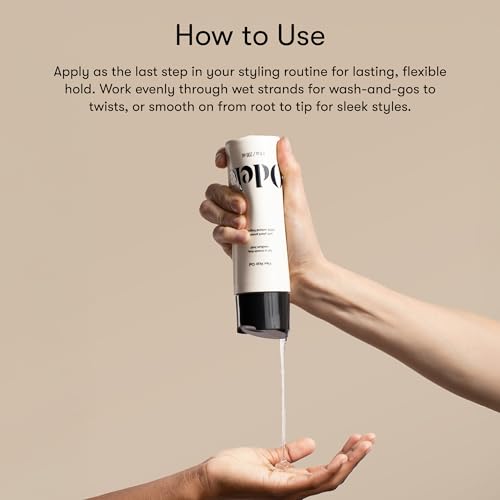 Flex Hair Gel, Flexible Hold Styling Gel with Plant Proteins for All Hair Types + Textures, 8 Fl Oz