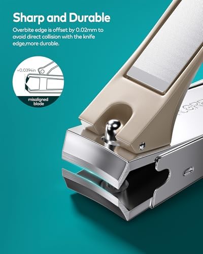 MR.GREEN 3pcs Nail Clippers Set, German Stainless Nail Clippers with Nail File, Anti Splash Excellent Quality Nail Cutters, Professional Finger&Toenail Clippers with Exquisite Case for Men& Women