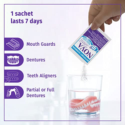 Dentures Cleaner – for Denture on implants, Denture Soft Liner and Orthodontic Appliance Without Soldering - 6 Months (26 sachets)