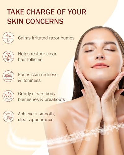 Folliculitis Treatment 2% BHA Body Spray - Salicylic Acid with Tea Tree Oil & Aloe Vera - Spray Moisturizer for Dry Skin, Clogged Pores & Irritation by Made in USA, 4 fl. oz