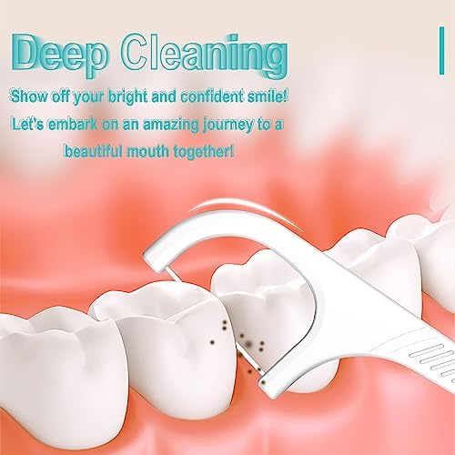 Dental Floss Picks Dispenser - 2 Boxes of Unflavored Flosser Toothpicks (176 Total Count) in Clear Cases for Adults - Hygienic Oral Care Solution for Clean Teeth.