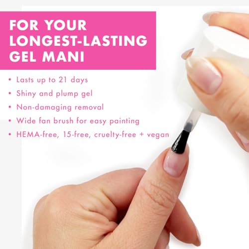 Olive & June Gel Polish Base Coat | Longest-Lasting Formula | Up to 21 Days of Wear | Damage-Free Removal | Salon-Quality Manicure, Pedicure at Home | Vegan, HEMA-Free, Cruelty-Free