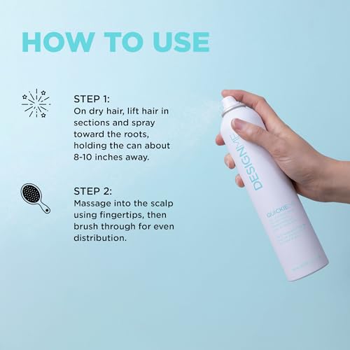 QUICKIE.ME Dry Shampoo Hair Spray by DESIGNME | Oil-Absorbing, Residue-Free Dry Shampoo | Root-Lifting Dry Shampoo Spray | Waterless Dry Shampoo Spray with Rice Starch, 7 Oz