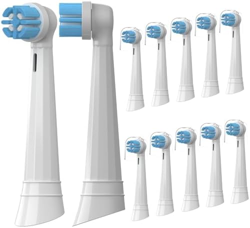 Replacement Toothbrush Head Compatible with Oral B IO, Replacement Heads for Oral B IO 3 4 5 6 7 7G 8 9 10 Series Electric Toothbrushes, White, 12 Count