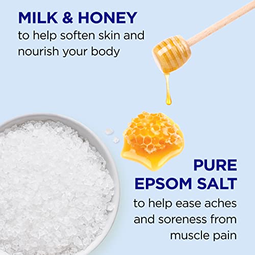 Dr Teal's Epsom Salt Magnesium Soak, Soften & Nourish with Milk and Honey, 3 lbs