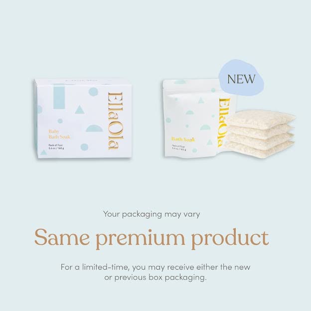 Oatmeal Bath Soak for Babies Kids & Adults - Baby Bath Tea Soaks Made with Prebiotics to Relieve Dry, Itchy, Eczema Prone Skin While Gently Cleansing, Fragrance Free I 4 Bath Tea Soaks