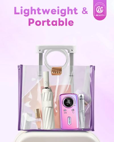 Cordless Nail Drill Professional: 45000 RPM Rechargeable Electric Nail File Kit, Portable & Low Noise for Acrylic, Gel Nails, Manicure & Pedicure - Salon & Home Use