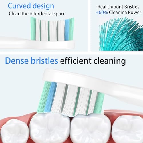 Replacement Toothbrush Heads for Philips Sonicare Replacement Heads, Replacement Brush Head Compatible with Phillips Sonicare Electric Toothbrush, 12 Pack