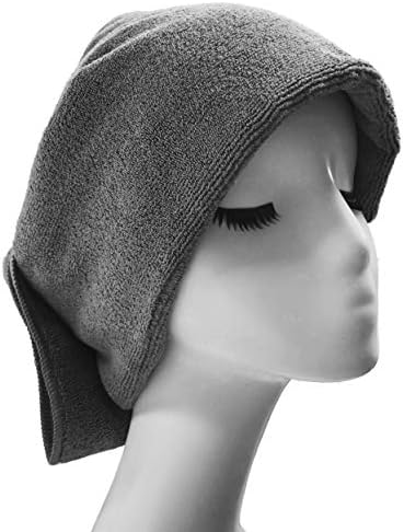 POLYTE Professional Quick Dry Lint Free Microfiber Hair Drying Salon Towel, 20 x 40 in, 2 Pack (Dark Gray)