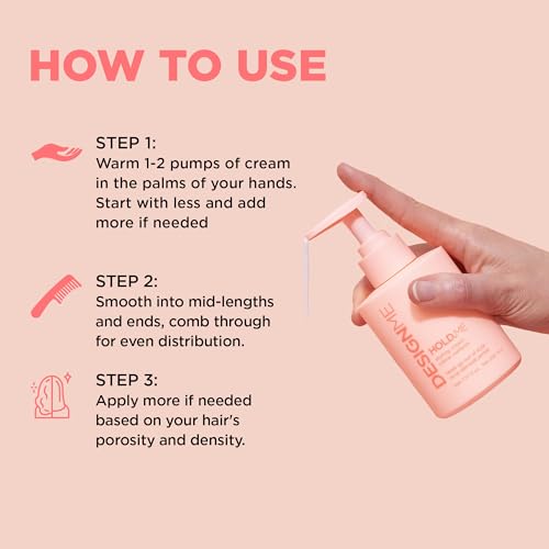 Design.Me HOLD.ME Styling Cream | Hair Smoothing Cream for Blowouts & Sleek Looks | Hydrating, Tames Frizz & Flyaways, Adds Shine & Smooths | Soft Hold | Air Dry or Blow Dry for All Hair Types