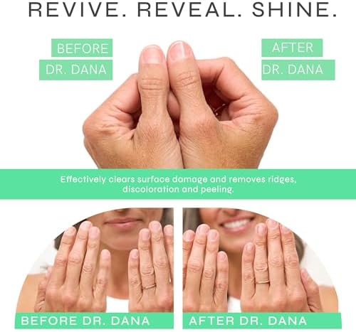 Dr. Dana Nail Buffer for Natural Nails - Professional Three Grit Buffing Block for Healthy Beautiful Nails - At-Home Pedicure and Manicure Tools - Smoothing, Polishing and Shining