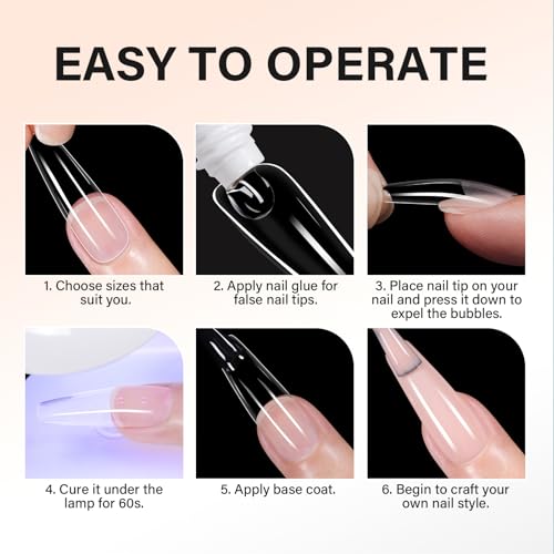 AILLSA Solid Gel Nail Glue for Nail Tips Super Strong Gel Glues Professional Fake Acrylic Soft Nails Glue U V Lamp Curing Needed - Long Lasting 30 Days+, 15g / 0.5fl.oz