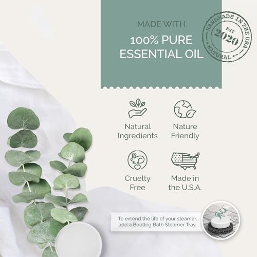 Shower Steamers Aromatherapy 8 Pack, Eucalyptus Shower Bombs, Great Hostess Gift, Mother's Day Gift, 100% Pure Essential Oil, All Natural, for Men and Women, Made in USA