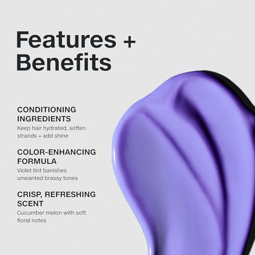 Paul Mitchell Platinum Blonde Violet Conditioner, Banishes Brass + Brightens, Ideal for Light to Medium Blonde, Silver, Gray or White Hair