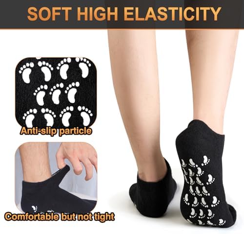 MoyRetty 2 Pairs Moisturizing Silicone Socks for Men - Large Size, Black, Ultimate Aloe-Infused Gel for Home Use - Say Goodbye to Dry Cracked Feet