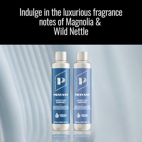 PRAVANA Moisture Marvel Conditioner | Nourishes, Hydrates, Moisturizes | For Dry, Color Treated Hair | Hyaluronic Acid Formula | Chromasilk Enhances Shine & Protection | Vegan | Paraben & Sulfate Free