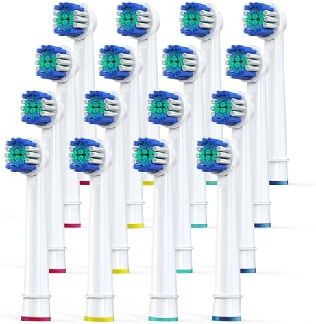 Replacement Toothbrush Heads Compatible with Oral-B Braun, Pack of 16 Professional Replacement Brush Heads for Oral-b 7000, Clean, Oral B Pro 1000, 9600, 500, 3000, 8000