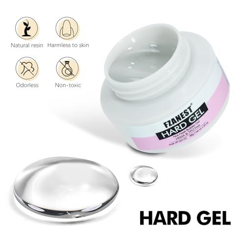 FZANEST Heat Free Builder Nail Gel Clear Hema Free Hard Gel For Nails Extension Sculpting Overlay UV Led Soak Off #01