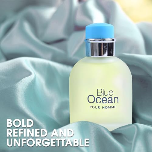 3Pack Men Colognes Combo Set Donatello Uomo&Blue Ocean&Donatello Light Blue 3.4 Fl Oz Each Eau De Parfume Spray with Woody Floral & Fruity Scent Perfume Gift Set Day to Night Use Fragrances